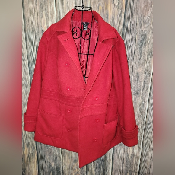 Torrid Red Coat size 1 with removable hood. - Picture 2 of 6
